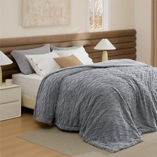 Bedsure Gentlesoft Sherpa King Size Blanket for Bed- Fleece Fluffy  Cozy Cab...