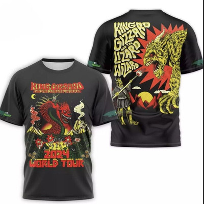 King Gizzard and the Lizard Wizard 3D SHIRT All sizes black JN2122