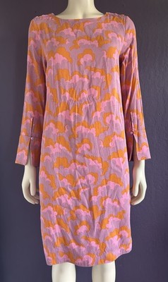Noa Noa dress Or tunic with a cloud or wave print in pink & orange tone Size 36