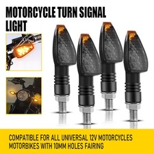 Set of 4 LED Turn Signals Blinker Lights Universal Motorbike Fit 12V Motorcycle