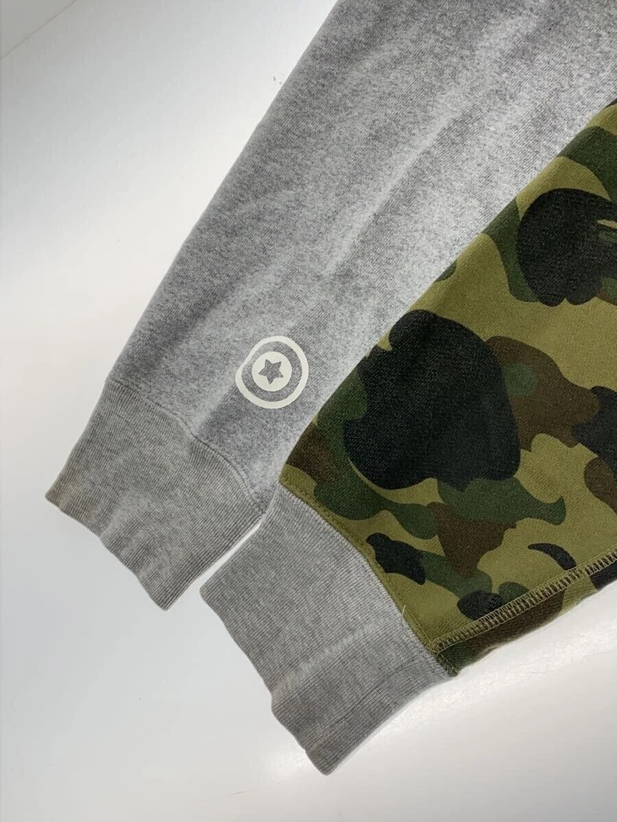 A BATHING APE (BAPE) Felpa con cappuccio e zip BAPE A BATHING APE L grigio cotone #ED AZA