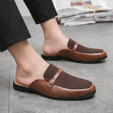 Men British Style Business Pu Leather Shoes Fashion Breathable Slipper Shoes