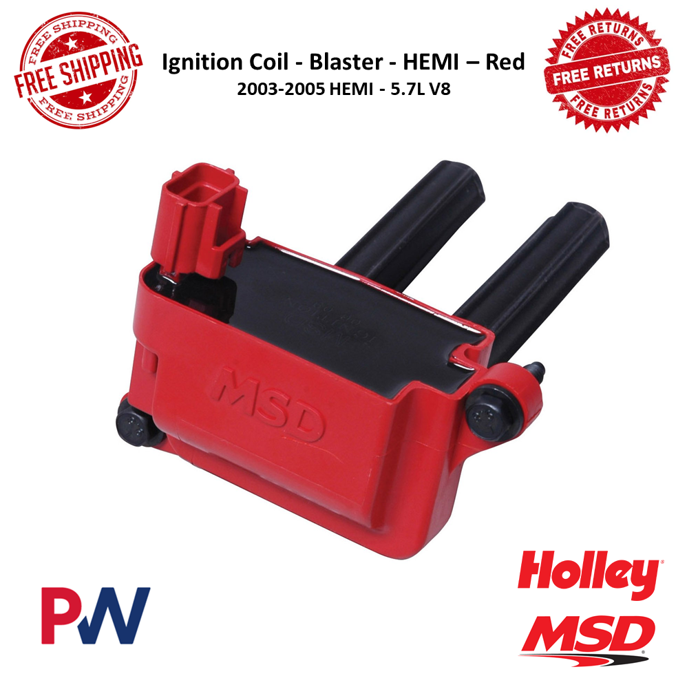 MSD Ignition Coil Blaster Series Red For 2005-2020 HEMI 5.7L /6.1L