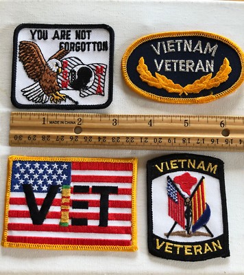 U.S. Vietnam Vet Patch Iron On Or Sew On Vietnam Vet Patch You get all 4