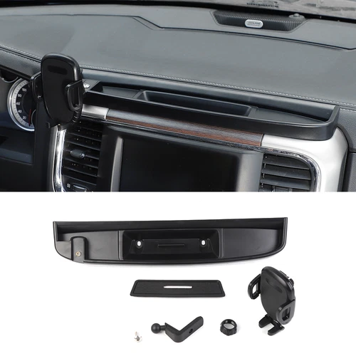 For Dodge Ram 1500 2012-17 Center Console Storage Box Mobile Phone Bracket Mount