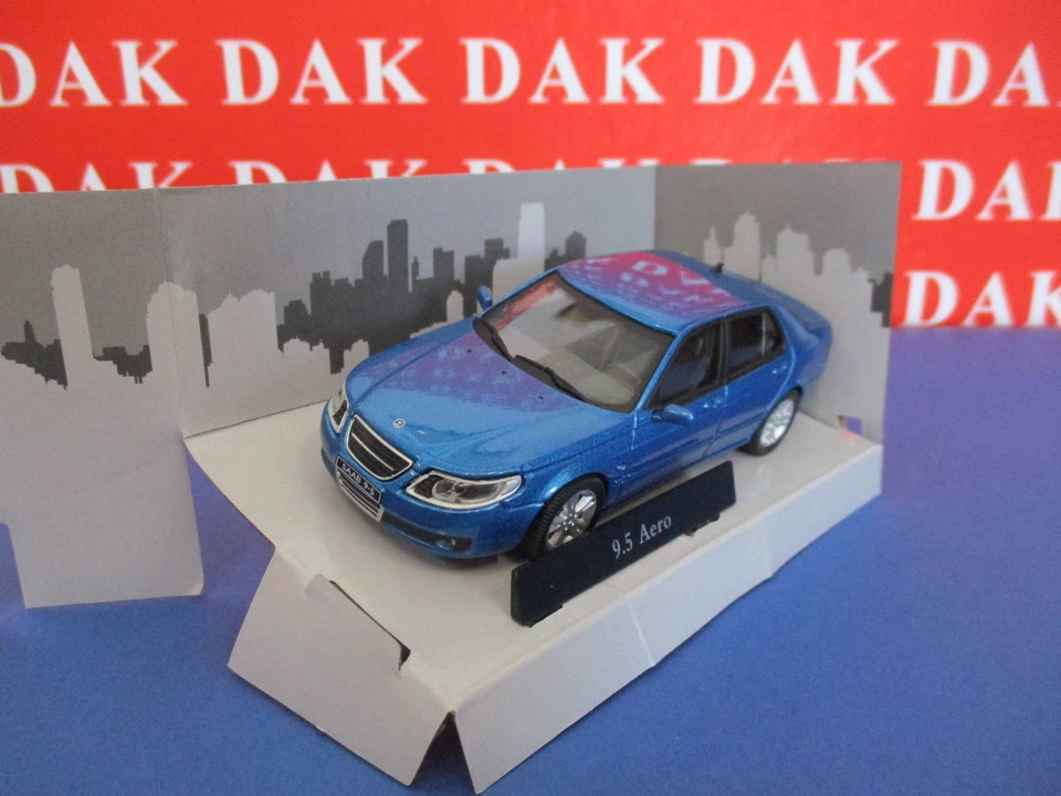Die cast 1/43 Modellino Auto Saab 9-5 Aero Blue Met. 1998 by Cararama - Immagine 2 di 4