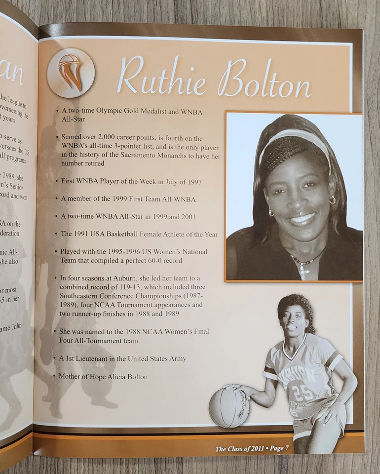 Women's Basketball Hall Of Fame 2011 Induction Ceremony Program HOF McGraw Moore - Image 2 of 2