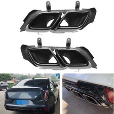 For Cadillac CT4 2020-2024 stainless Black Rear Exhaust Muffler Pipe Tips 2x
