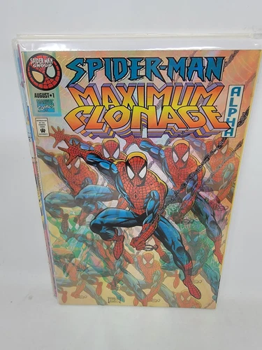 SPIDER-MAN : MAXIMUM CLONAGE - ALPHA #1 MARVEL COMICS ACETATE COVER *1995* 8.0