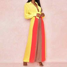 HOUSE OF CB Margot Sheer Striped Multicolor Vibrant Pants Women's Size XS NWT 