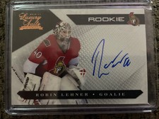 2010 Panini Luxury Suite Rookies Group 3 /499 #158 Rookie Auto Robin Lehner