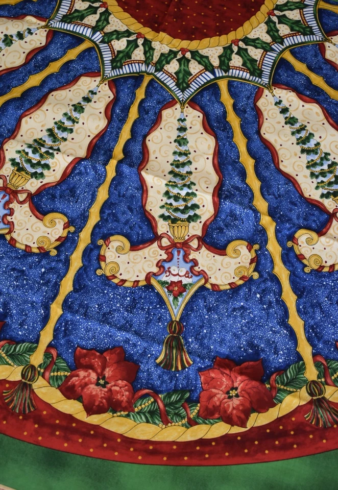 12 DÍAS de NAVIDAD Panel de Tela 28" x 58" Manto Tela SHELLY RASCHE Rojo Azul Foto 3 de 4