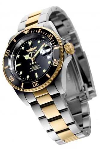 Orologio automatico Invicta Pro Diver 40 mm acciaio e quadrante nero oro cint... - Immagine 2 di 4