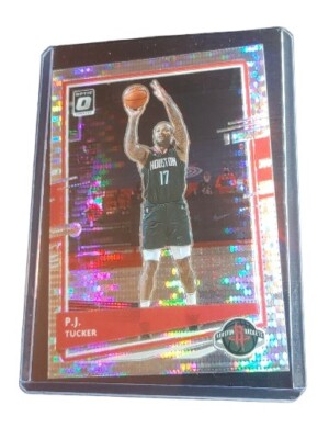 P.J. Tucker 2020-21 Donruss Optic Silver Pulsar Prizm Target #108 Houston Mint