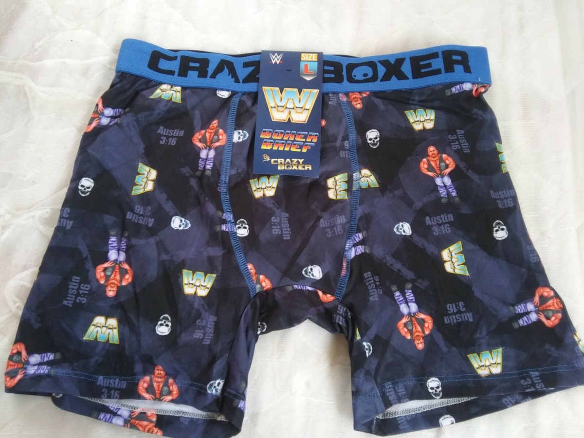 New Mens Large Wwe Steve Austin Boxer Brief
