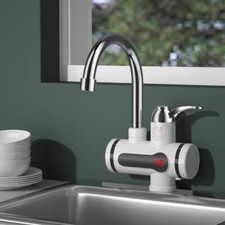 360° Kitchen Electric Heater Instant LED Faucet Home Hot Water Tap Fast Heat UK