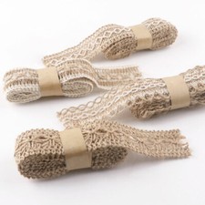 Ruban Jute Chanvre Style Vintage 2M Bordure Dentelle DIY 35/40/45mm