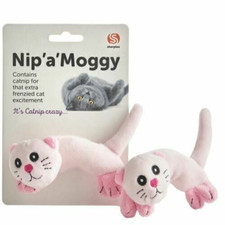 Moggy Cat Toy - White. Soft, Contains Catnip, Kitten Play, 12.5cm x 9.5cm x 6cm.