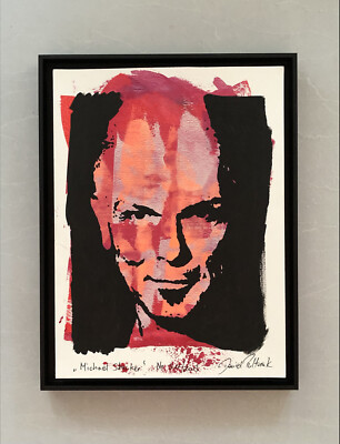 Moderne Abstrakte Figurative Kunst  Unikat  Gerahmt Portrait Rudolf Schenker