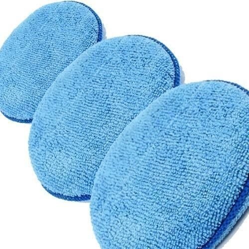 3 x Microfibre Foam Sponge Polish Wax Applicator Pads Car Care Home Cleaning