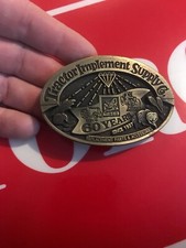 Tractor Supply Belt Buckle Skid Steer Combine Farm Implement Deere BRASS IOWA US