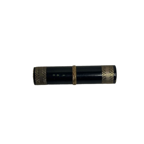 Vintage Revlon Lipstick Case 505 Black Gold Tone - Picture 4 of 5