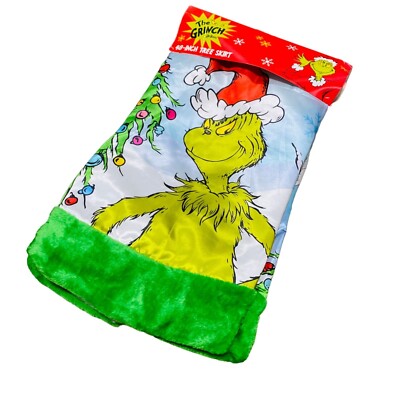 Ruz Dr Seuss How the Grinch Stole Christmas 48in Holiday Satin Tree Skirt