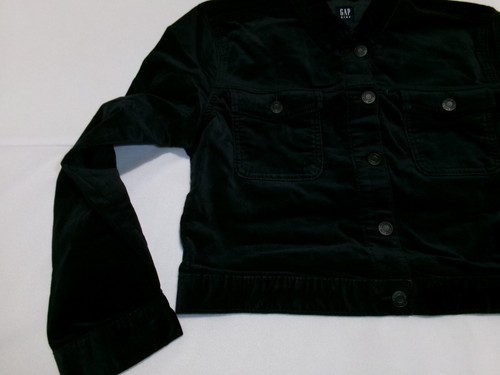 H459 GAP KIDS Velvet Jacket Black Kids 2XL (14-16) - Picture 2 of 8