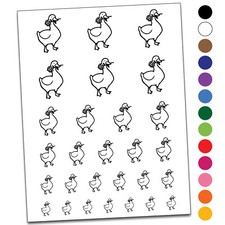 Romantic Goose with Flower Temporary Tattoo Water Resistant Set