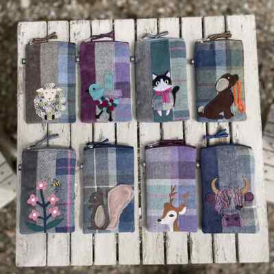 Earth Squared Fair Trade Tartan Tweed Brillenetui verschiedene Designs