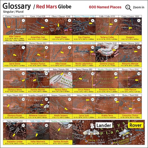 Mapsoft Explorer Set 2 globi illuminati Luna/Marte, 24 cm/9,5", 2MRI-24, lampada - Foto 14 di 22