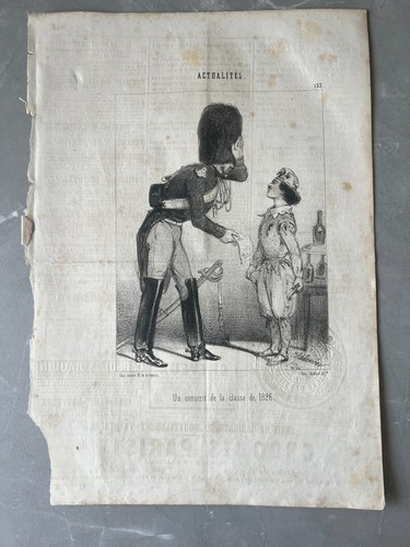 Antique Print 19th century CHARMIER, Actualites, Conscrit classe 1826 - Picture 7 of 8
