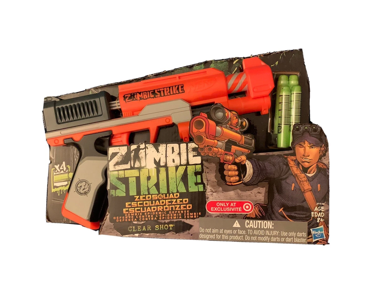 NERF Zombie Strike Z.E.D. Squad Clear Shot Blaster with Darts - NO SCOPE eBay