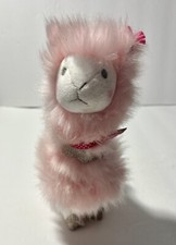 Fao Schwarz Sparklers Glitter Llama Alpaca Pink Plush Stuffed Animal With Tag