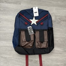Bioworld Marvel Captain America Elevated Basic Backpack Bookbag New Wit Tags