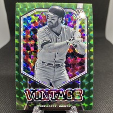 2021 Panini Mosaic Baseball Wade Boggs Green Prizm Vintage