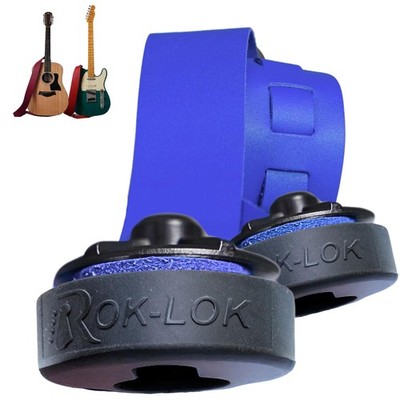 Rok Lok PRO   Universal Quick-Change Guitar Strap Lock System   Rubber black 