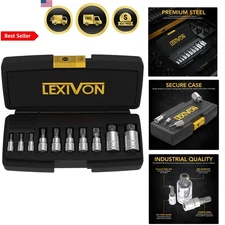 Triple Square Spline Bit Socket Set 10-Piece Alloy Steel European Vehicles