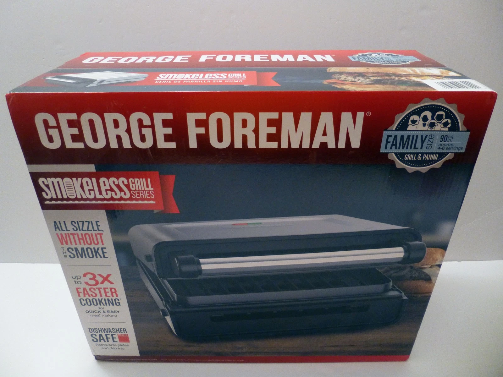 George Foreman Smokeless Grill Family Size – Grill & Panini Press – New in Box
Opens in a new window