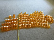 Lot of 121 Pcs Empty Amber Medicine Prescription Rx Pill Bottles Various Sizes