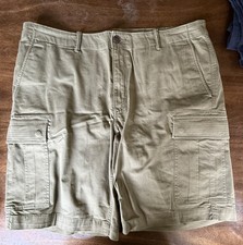 Lands' End Men's Olive Green Cargo Shorts Traditional Fit, Size 40 NWOT