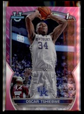2022-23 Bowman University Chrome #74 Oscar Tshiebwe Pink