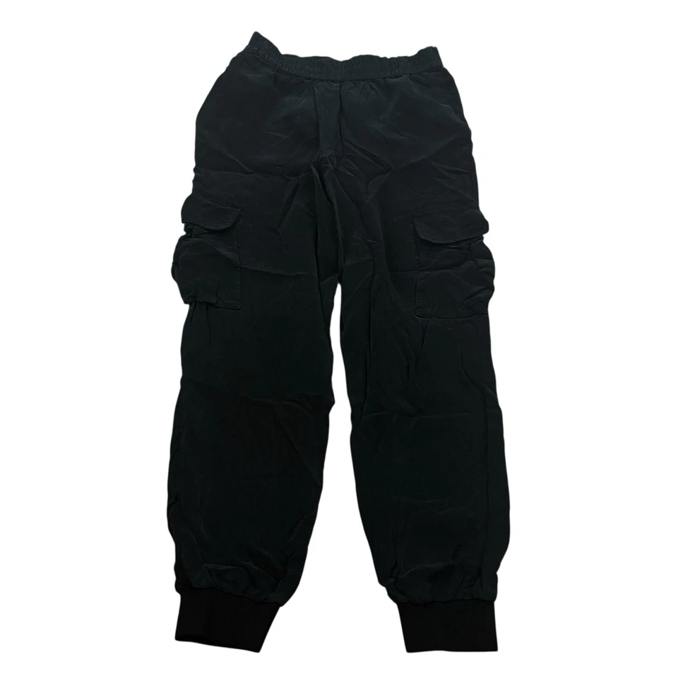 Calça Alice + Olivia Feminina Tamanho XS Preta Cargo Jogger Cintura Elástica - Imagem 2 de 4