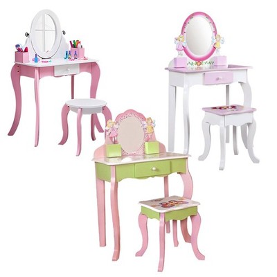 Wooden Dollhouse Playset with Furniture 3 Levels Doll Cottage Role Playing Toy