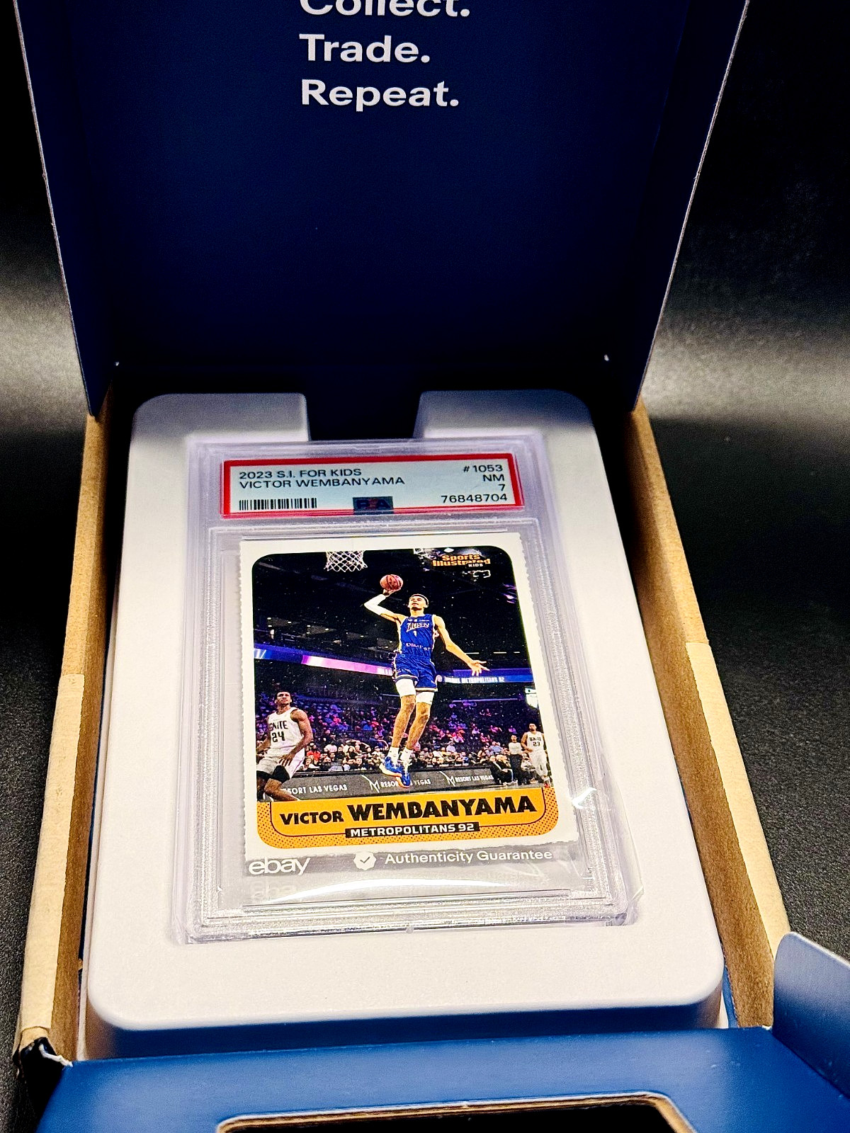 Victor Wembanyama 2023 Sports Illustrated For Kids Rookie PSA 7 (eBay Authentic) view 3