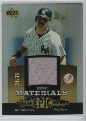 2006 Upper Deck Epic Materials Gold 21/25 Don Mattingly #EM-DM1 07cc