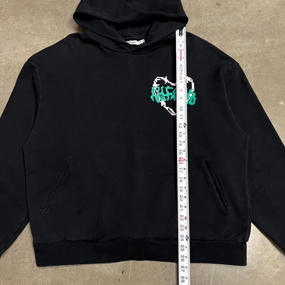 Dua Lipa 2022 Pangia Hoodie Nostalgia Tour Mens Size XL Boxy Fit Black Pullover - image 3 of 4