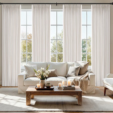 Miulee Pinch Pleated Thick Linen Curtains 84 Inch 4 Panels Set Back Tab Memory