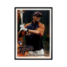 Austin Jackson Rookie 2010 Topps Chrome #177 Baseball Cards Baseball Card NM. rookie card picture