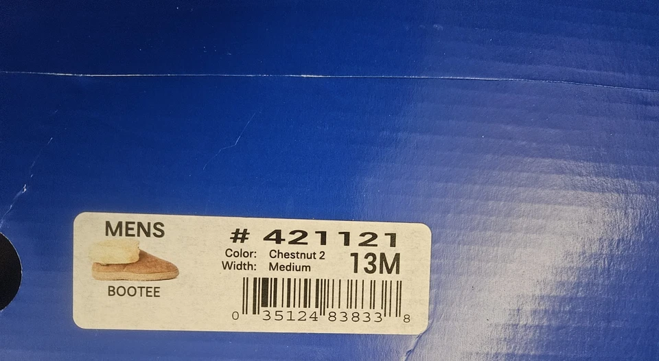 New Old Friend  Mens Sheepskin Bootee Moccasin Slipper - SZ 13 - Image 3 of 4